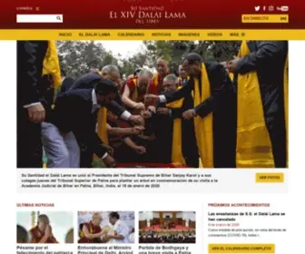 Eldalailama.com(La Oficina de Su Santidad el Dalái Lama) Screenshot