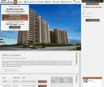 Eldeco-Acclaim.co(Booking Open Eldeco Acclaim At Sector 2) Screenshot