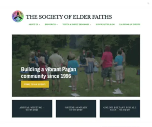 Elderfaiths.org(Building a vibrant Pagan community since 1996) Screenshot