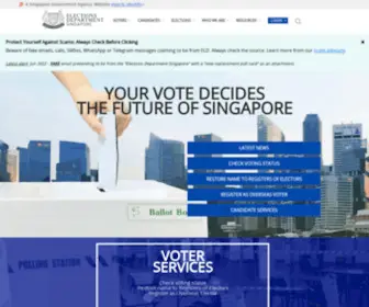 ELD.gov.sg(Elections Department Singapore (ELD)) Screenshot