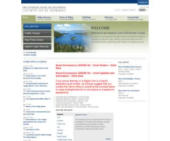 Eldoradocourt.org(Superior Court of California) Screenshot