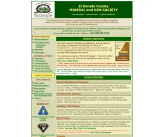 Eldoradomineralandgem.org(El Dorado County Mineral and Gem Society) Screenshot