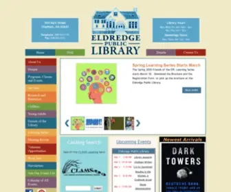 Eldredgelibrary.org(Eldredge Public Library) Screenshot