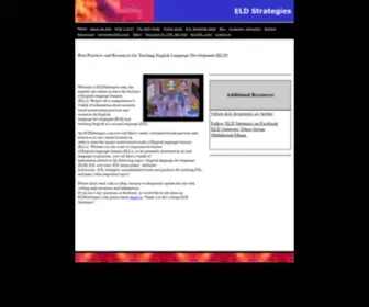 Eldstrategies.com(Best practices and resources for teaching English language development (ELD)) Screenshot