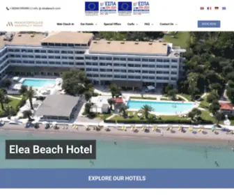 Eleabeach.com(Elea Beach Hotel) Screenshot