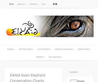 Eleaid.com(EleAid Asian Elephant Conservation Charity) Screenshot