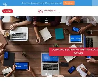 Elearn2Grow.com(Corporate Learning and Instructional Design Solutions) Screenshot