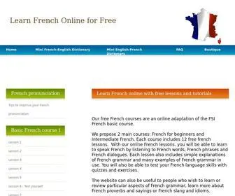 Elearningfrench.com(Learn French language online) Screenshot