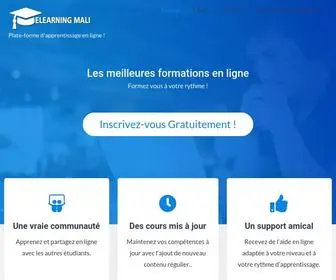 Elearningmali.com(Plate-forme d'apprentissage en ligne) Screenshot