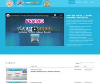 Elearnpunjabi.com(An Online Platform to Learn Punjabi) Screenshot