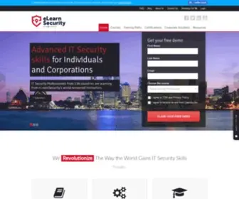 Elearnsecurity.com(Cyber Security Certifications) Screenshot