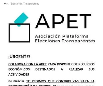 Eleccionestransparentes.org(Elecciones Transparentes) Screenshot