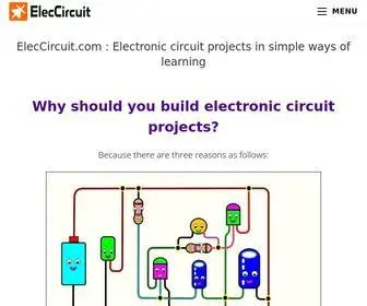 Eleccircuit.com(Electronic circuit projects in simple ways of learning) Screenshot