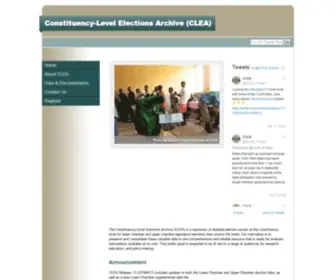 Electiondataarchive.org(Constituency-Level Elections Archive (CLEA)) Screenshot