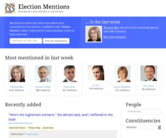 Electionmentions.com(My Blog) Screenshot