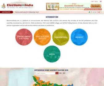 Electionsinindia.com(A Comparative Analysis of General Election Results of India) Screenshot