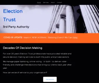 Electiontrust.com(Election Trust) Screenshot