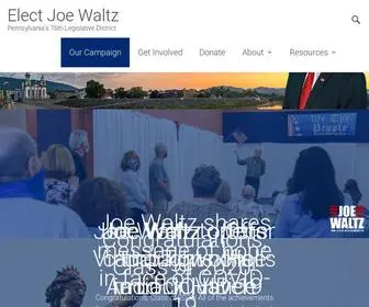 Electjoewaltz.com(This campaign will focus on the issues that keep people of the 76th District awake at night) Screenshot