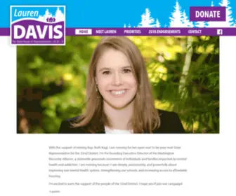 Electlaurendavis.com(Lauren Davis for State Representative) Screenshot