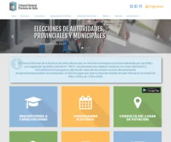 Electoralsalta.gov.ar(Tribunal Electoral de la Provincia de Salta) Screenshot