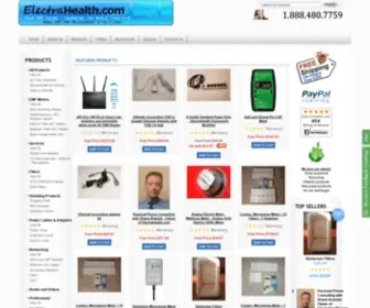 Electrahealth.com(Stetzerizer-US.com EMF EMR Filters Meters and reduction products) Screenshot