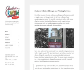 Electric-Crayon.com(Professional Print & Design Services Serving Santa Rosa Sonoma County) Screenshot
