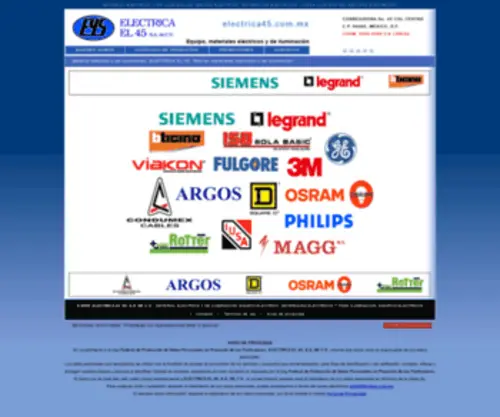 Electricael45.com.mx(Equipo material electrico iluminacion equipos materiales electricos iluminacion) Screenshot