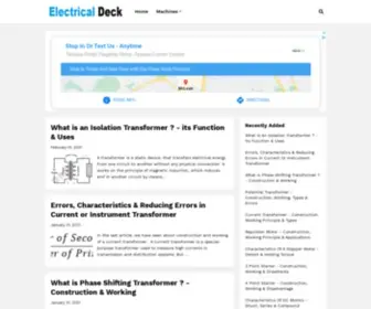 Electricaldeck.com(Electrical Deck) Screenshot