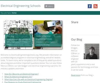 Electricalengineeringschools.org(Online Guide to Electrical Engineering Degree Programs and Careers) Screenshot