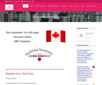 Electricalexamreview.com(Canadian Electrical Certification) Screenshot