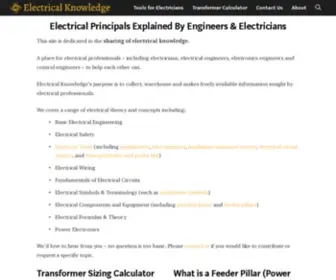 Electricalknowledge.com(This site) Screenshot