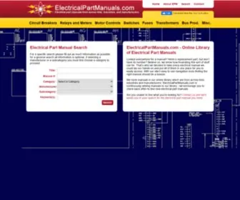 Electricalpartmanuals.com(Online Library of Manuals) Screenshot