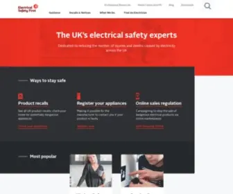 Electricalsafetyfirst.org.uk(Electrical Safety First) Screenshot