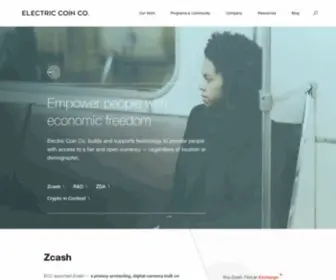 Electriccoin.co(Electric Coin Company) Screenshot