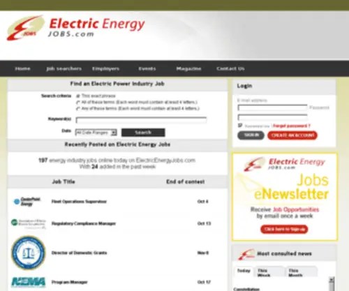 Electricenergyjobs.com(Electric Energy Jobs) Screenshot