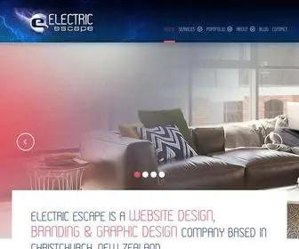Electricescape.com(Christchurch Website Design & Graphic Designer in New Zealand) Screenshot