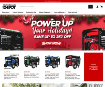 ElectricGeneratordepot.com(Electric Generator Depot) Screenshot