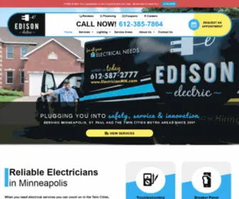 Electrician-Minneapolis.com(Edison Electric) Screenshot