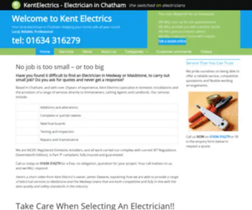 Electricianinchatham.co.uk(Electrician in Chatham) Screenshot