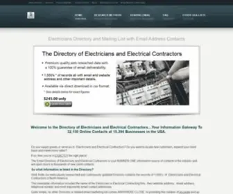 Electricians-Electricalcontractors.com(USA Electricians Email & Mailing Address List and Database) Screenshot