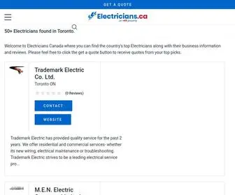 Electricians.ca(Top Toronto Electricians for 2020) Screenshot