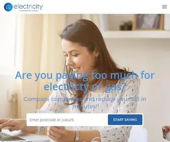 Electricitycomparison.com.au(Electricity and gas comparison) Screenshot