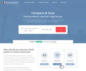 Electricitytexas.com(The #1 Site to Compare and Order Electricity in Texas) Screenshot