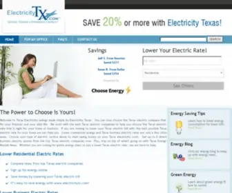 Electricitytx.com(The Power to Choose Texas Electricity) Screenshot