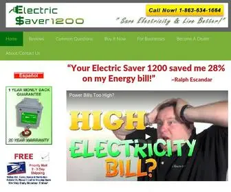 Electricsaver1200.com(Save Electricity With Top Quality USA Made Energy Savers) Screenshot