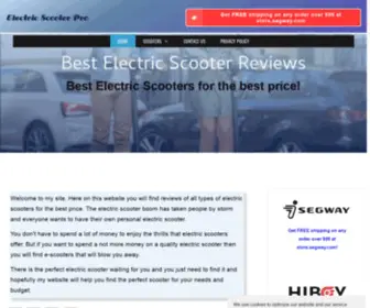 Electricscooter.pro(Best Electric Scooter Reviews) Screenshot