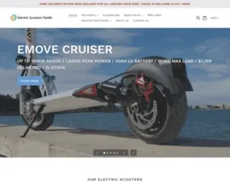 Electricscooterspacific.co.nz(Electric Scooters Pacific) Screenshot