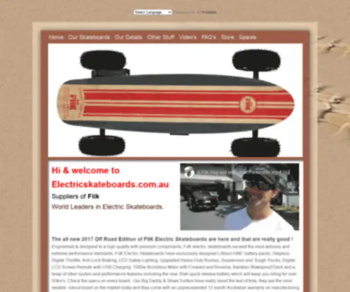 Electricskateboards.com.au(Electric Skateboards) Screenshot