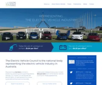 ElectricVehiclecouncil.com.au(The electric vehicle council) Screenshot