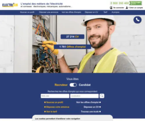 Electrijob.com(Site) Screenshot